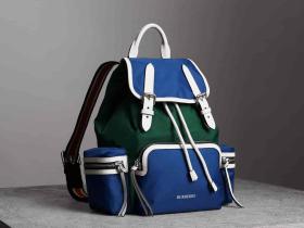 Burberry The Rucksack - 中号拼色尼龙皮革军旅背包