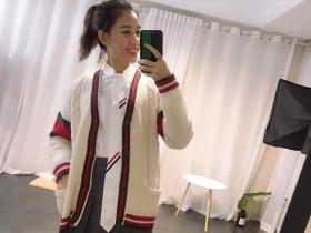 一套气质穿搭,gucci外套+thom衬衫 伞裙每日穿搭