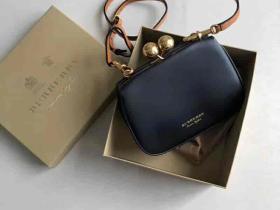 BURBERRY/博柏利迷你双色装饰皮革口金包40681621