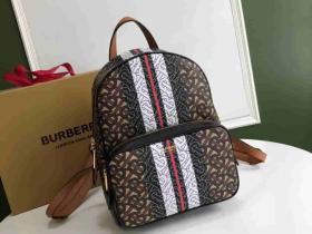 Burberry/巴宝莉 专属标识条纹印花环保帆布双肩包 80193461