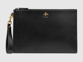 Gucci/古驰 Animalier系列皮革手拿包 523684 DJ20T 1000