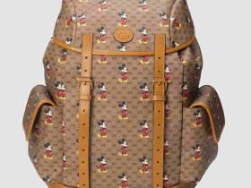 Gucci Disney迪士尼米老鼠印花图案帆布背包双肩包 603898