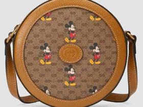 Gucci Disney迪士尼米老鼠印花圆形肩背包斜挎小圆包 603938