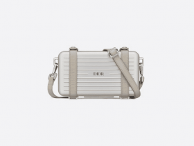 Dior/迪奥 Rimowa联名 银色铝镁合金小箱子斜挎包