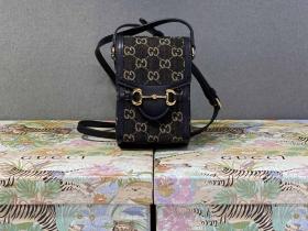 GUCCI 黑色丹尼牛仔布1955手机包 625615