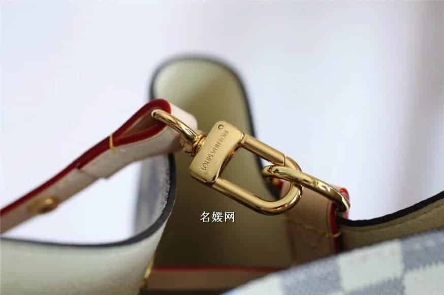 Louis Vuitton路易威登LV挂锁丝印图案 白格NeoNoe水桶包N41066