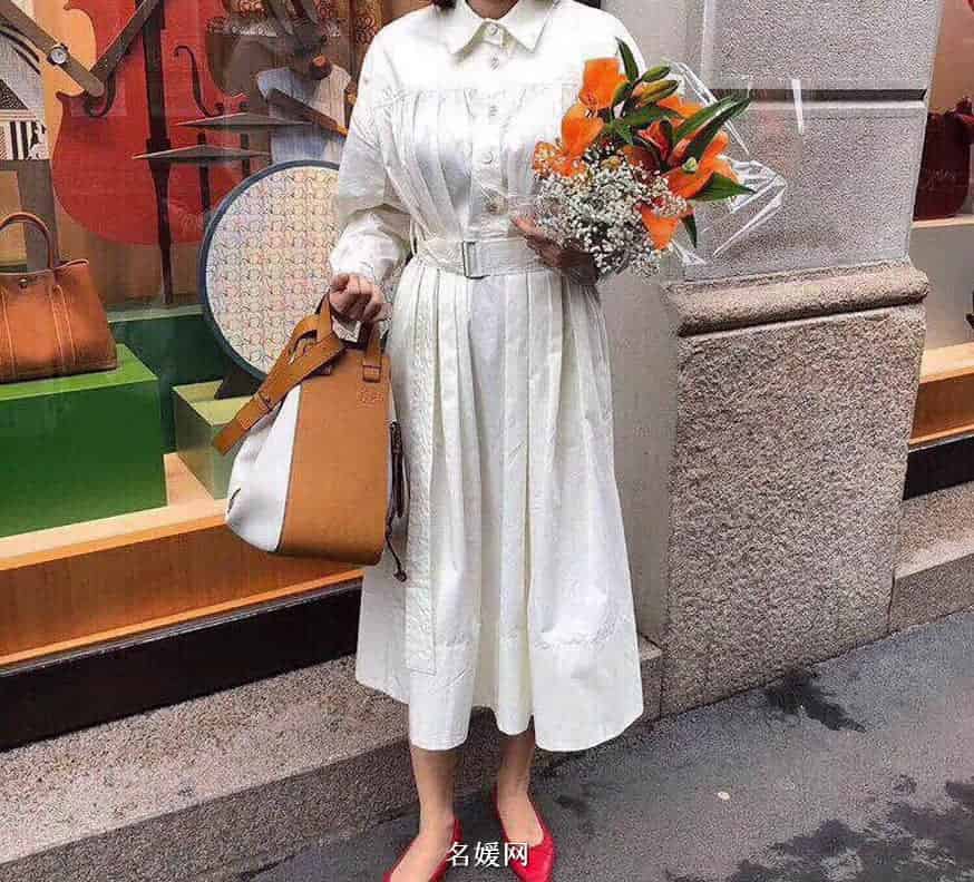 LOEWE罗意威 2018新款Hammock系列荔枝皮拼色手提包吊床包