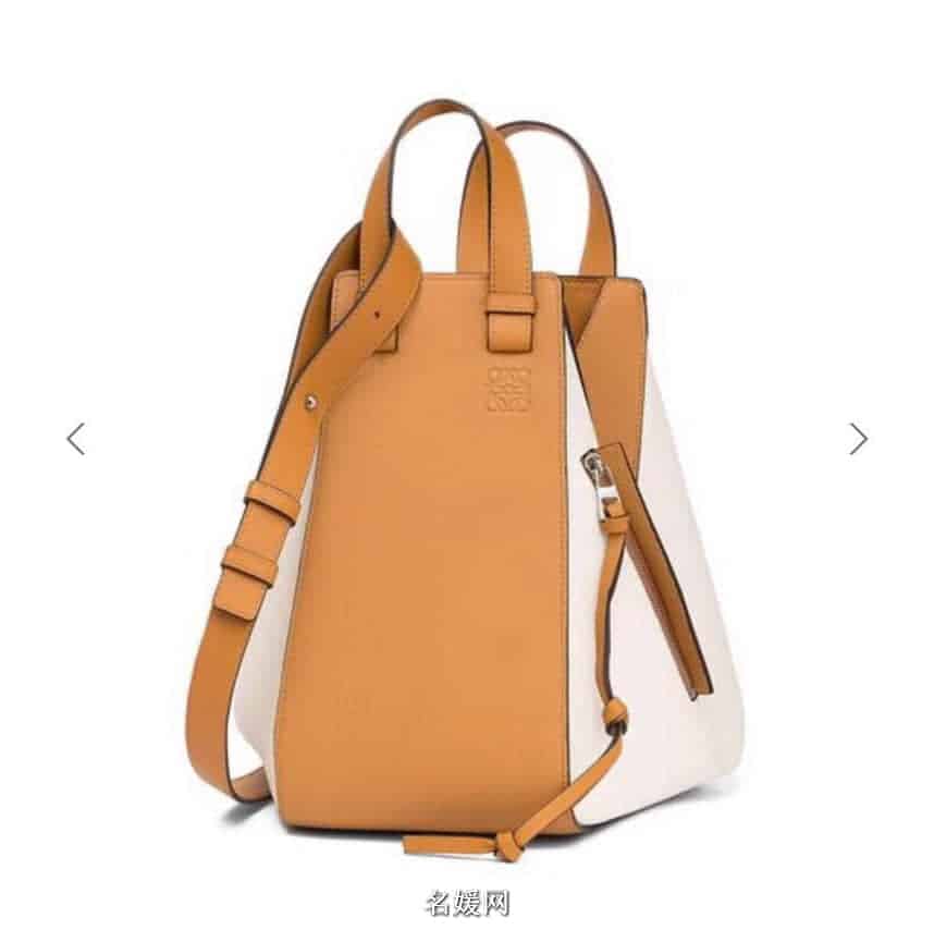 LOEWE罗意威 2018新款Hammock系列荔枝皮拼色手提包吊床包