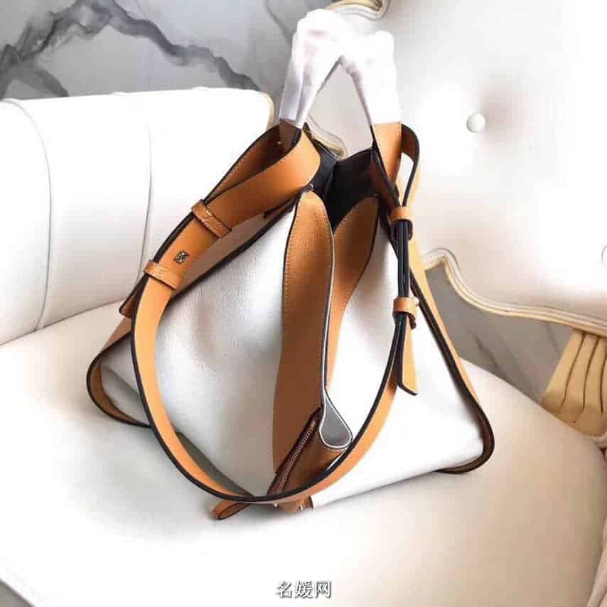 LOEWE罗意威 2018新款Hammock系列荔枝皮拼色手提包吊床包