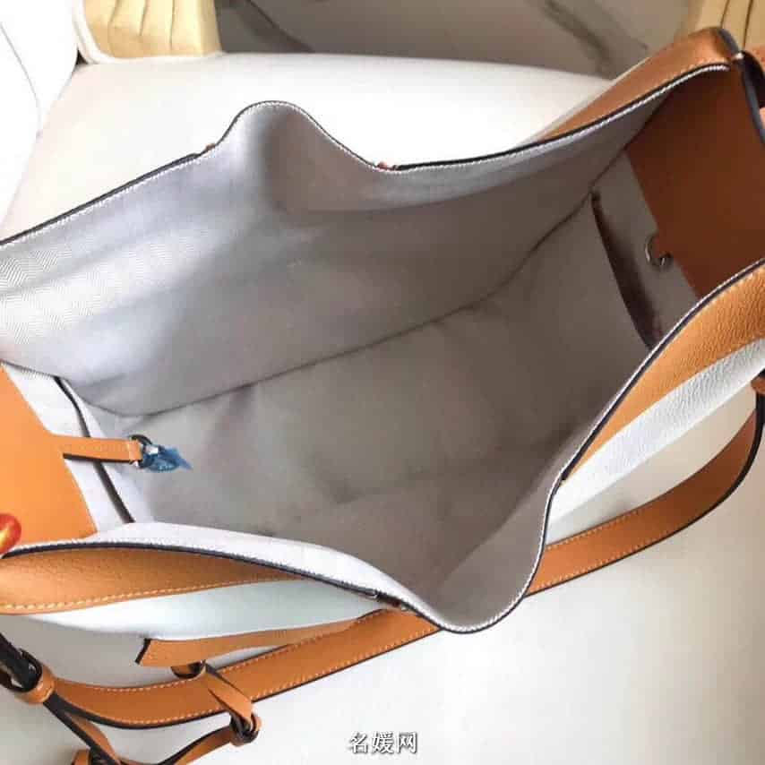 LOEWE罗意威 2018新款Hammock系列荔枝皮拼色手提包吊床包