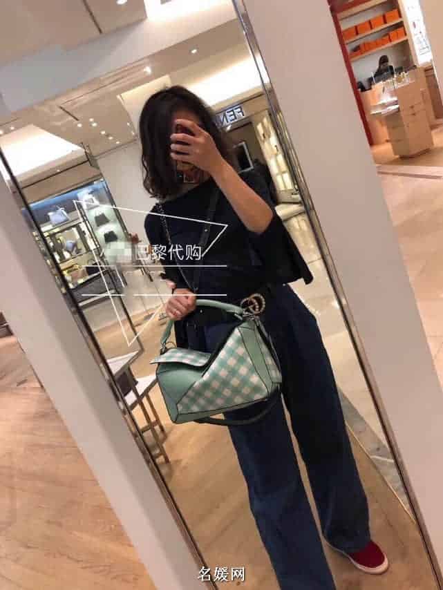 LOEWE罗意威 18新款Puzzle特别版 法式小格纹系列图案中号几何包 三色