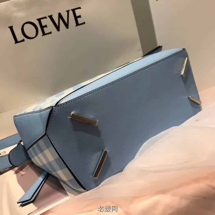 LOEWE罗意威 18新款Puzzle特别版 法式小格纹系列图案中号几何包 三色