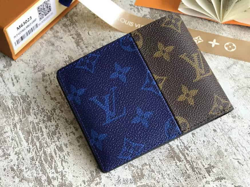 Louis Vuitton Monogram Pacific Blue Split Multiple Wallet M63023 2018