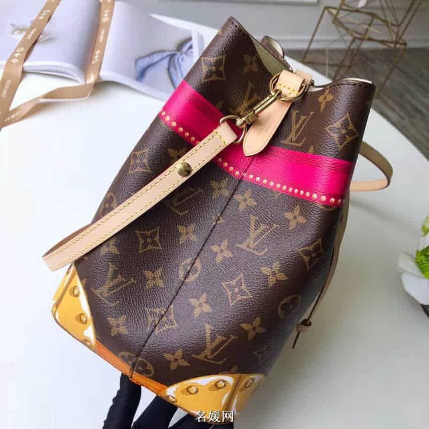 LV/路易威登 2018限量NEONOE锁扣图案水桶包女包 M40649