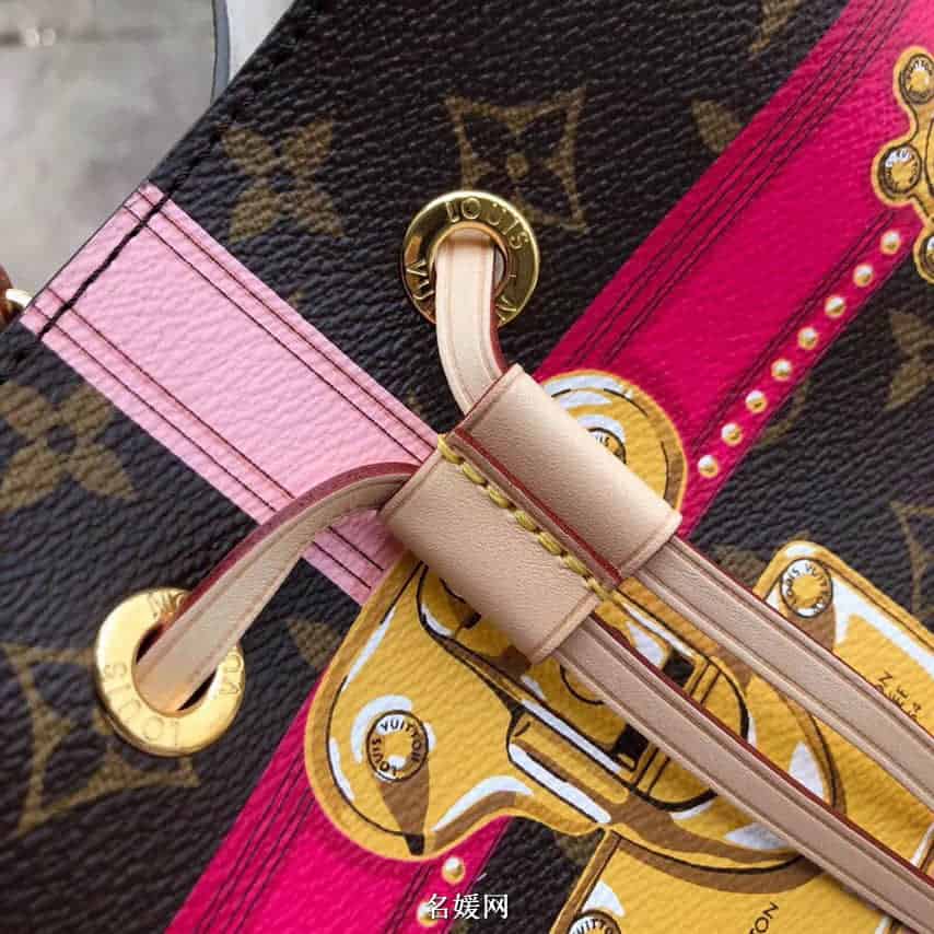 LV/路易威登 2018限量NEONOE锁扣图案水桶包女包 M40649