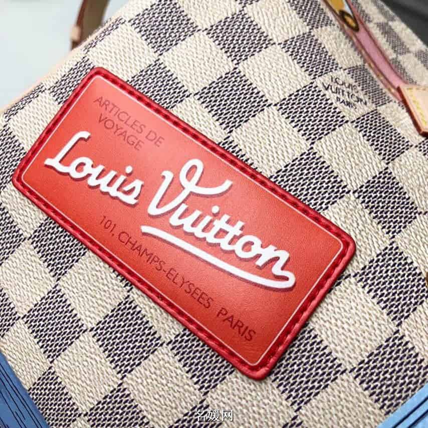 LV/路易威登 18限量新款 Speedy 30 棋盘格枕头包 印花手提包N41063