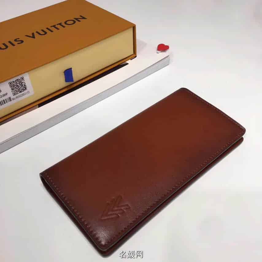 LV/路易威登 小牛皮 Ombre Brazza 长款对折钱夹M61195 M61196