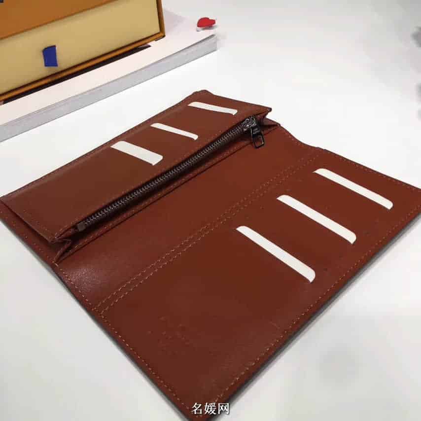 LV/路易威登 小牛皮 Ombre Brazza 长款对折钱夹M61195 M61196