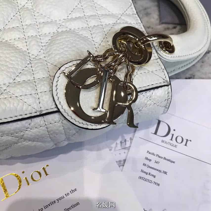 迪奥/DIOR 2018新款 Lady Dior mini 三格粒面小牛皮手提包 七色