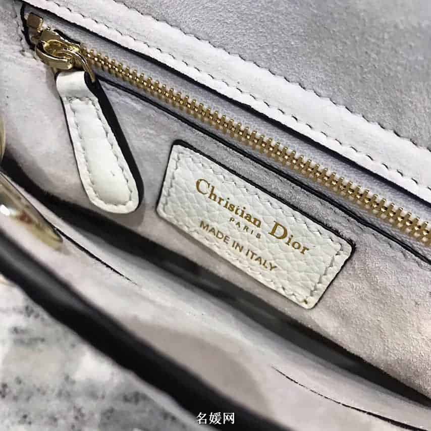迪奥/DIOR 2018新款 Lady Dior mini 三格粒面小牛皮手提包 七色