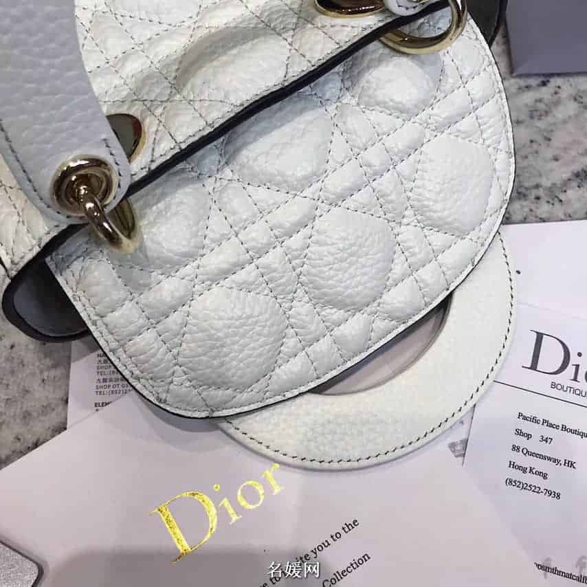 迪奥/DIOR 2018新款 Lady Dior mini 三格粒面小牛皮手提包 七色