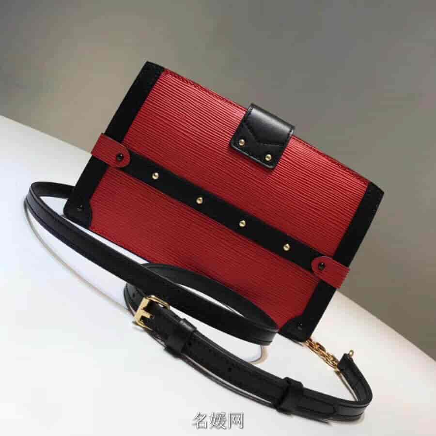 LV/路易威登 新款 TRUNK 拼色软盒子链条包单肩斜跨包女包 M51697