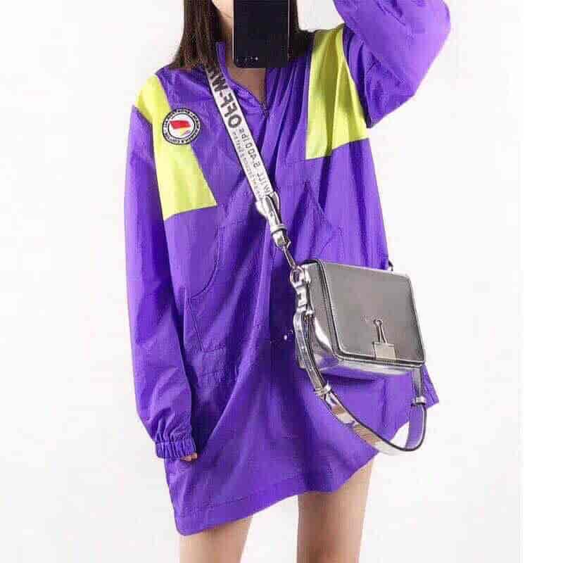 Off-White 18新款 Lognd印字肩带 镜子银斜挎包 5512 5509