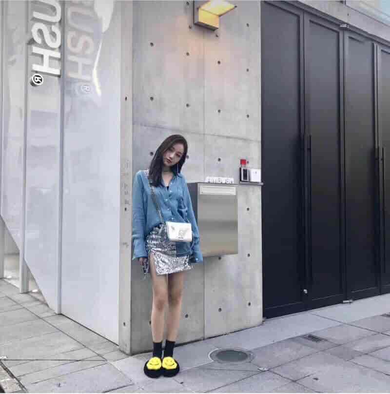 Off-White 18新款 Lognd印字肩带 镜子银斜挎包 5512 5509