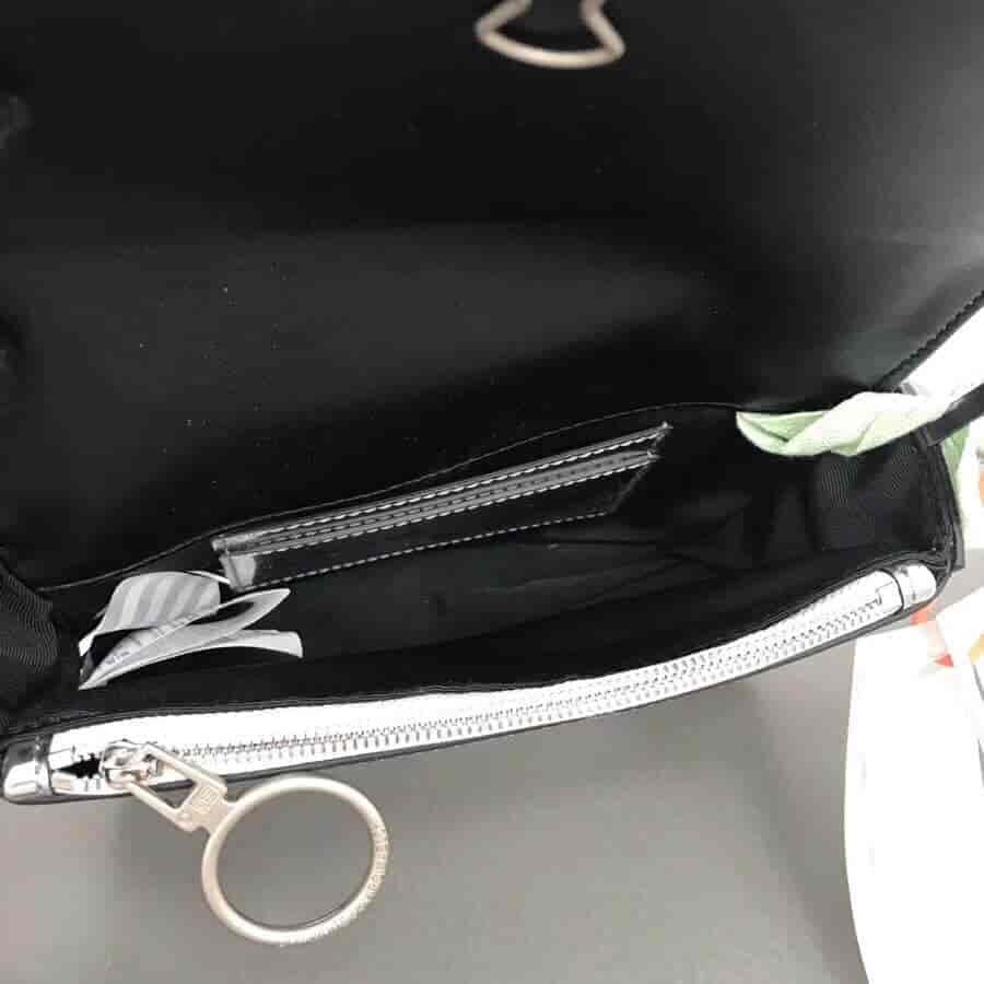 Off-White 18新款 Lognd印字肩带 镜子银斜挎包 5512 5509