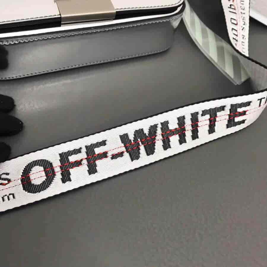 Off-White 18新款 Lognd印字肩带 镜子银斜挎包 5512 5509