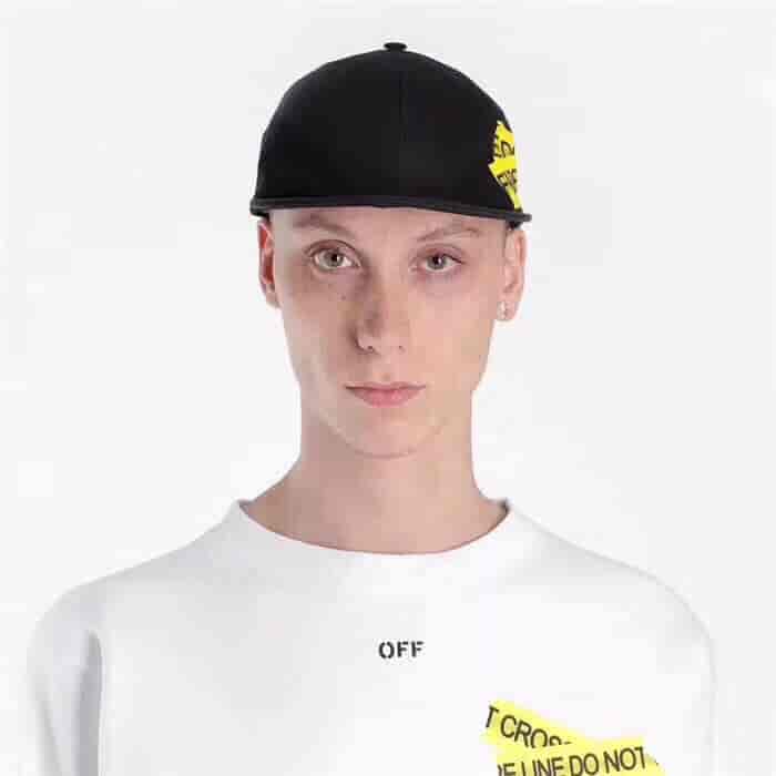 OFF-WHITE C/O VIRGIL ABLOH OW 黄色警戒线帽子 鸭舌帽