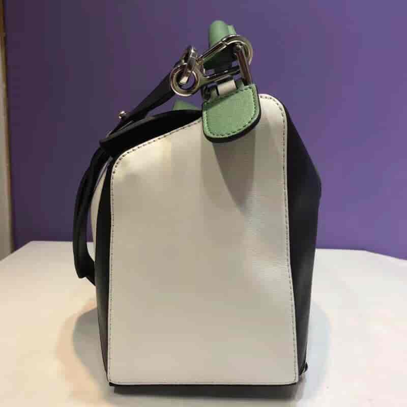 LOEWE/罗意威 Puzzle Bag Forest Green/White/Black