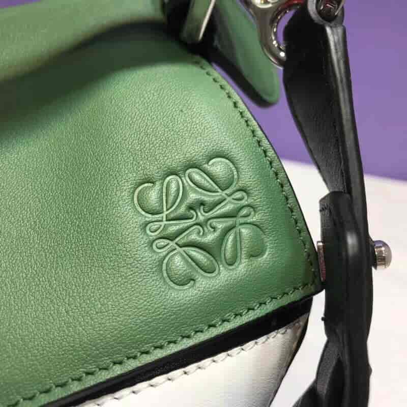 LOEWE/罗意威 Puzzle Bag Forest Green/White/Black