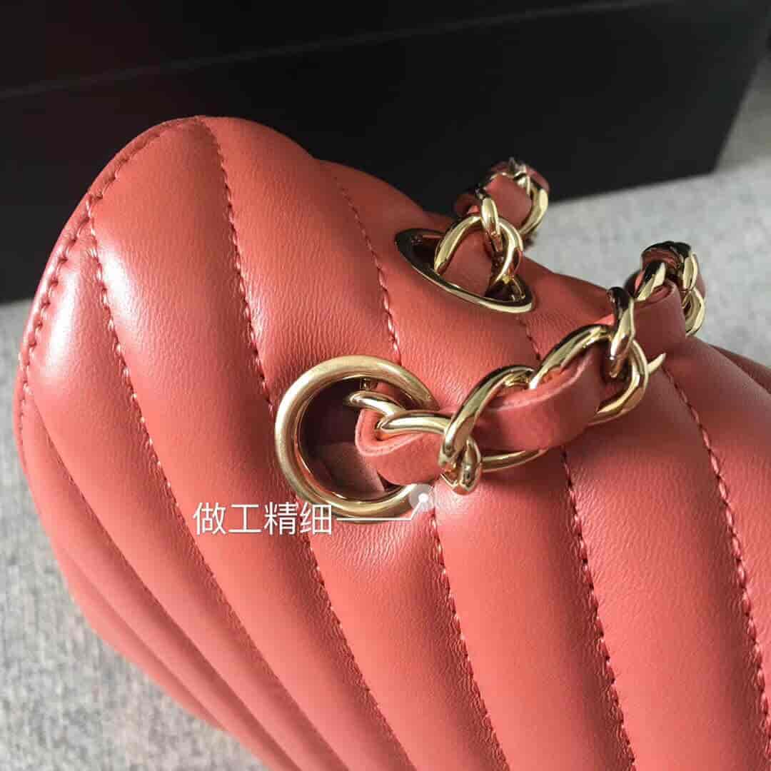Chanel/香奈儿 经典款cf v纹原厂羊皮25CM中号链条单肩斜挎包