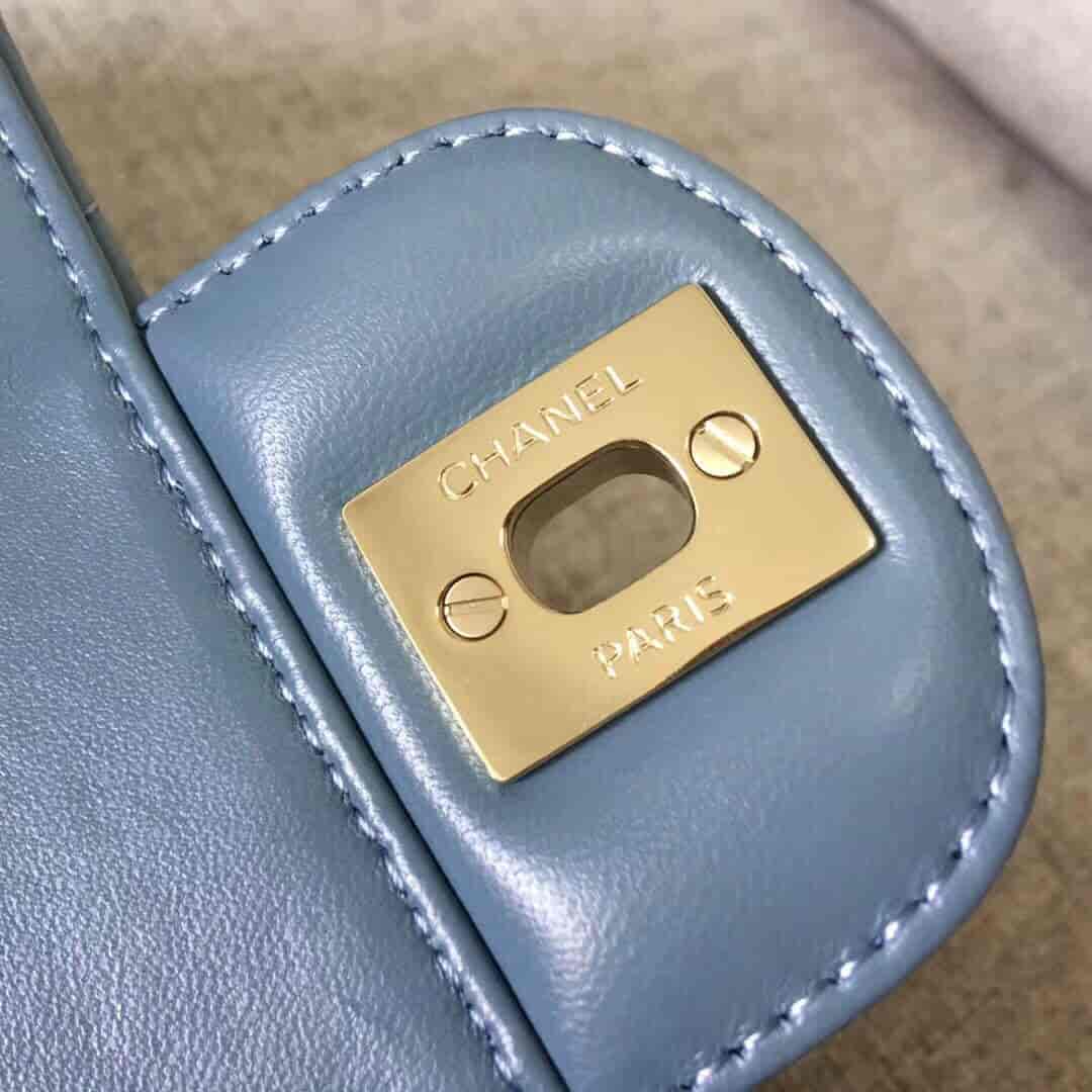 Chanel/香奈儿 经典款cf v纹原厂羊皮25CM中号链条单肩斜挎包