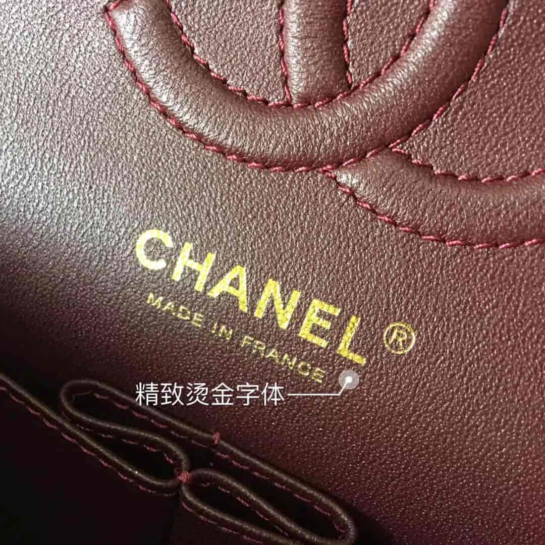 Chanel/香奈儿 经典款cf v纹原厂羊皮25CM中号链条单肩斜挎包