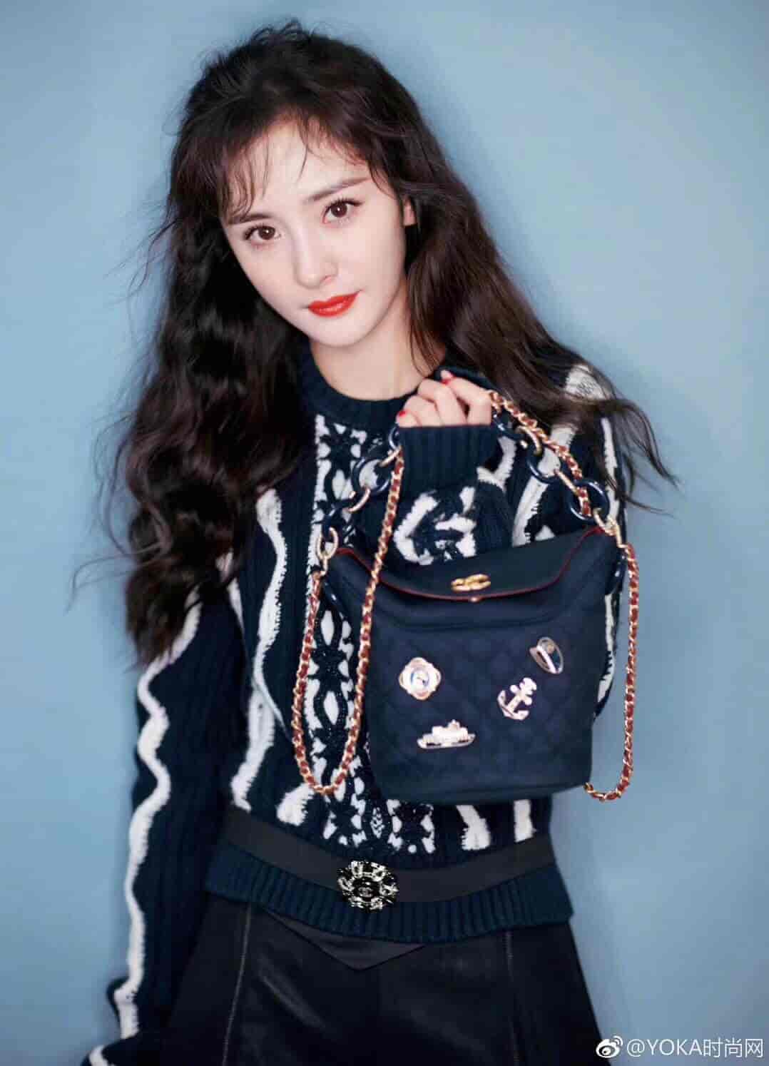 Chanel香奈儿 18年限量版汉堡系列海军蓝徽章水桶包