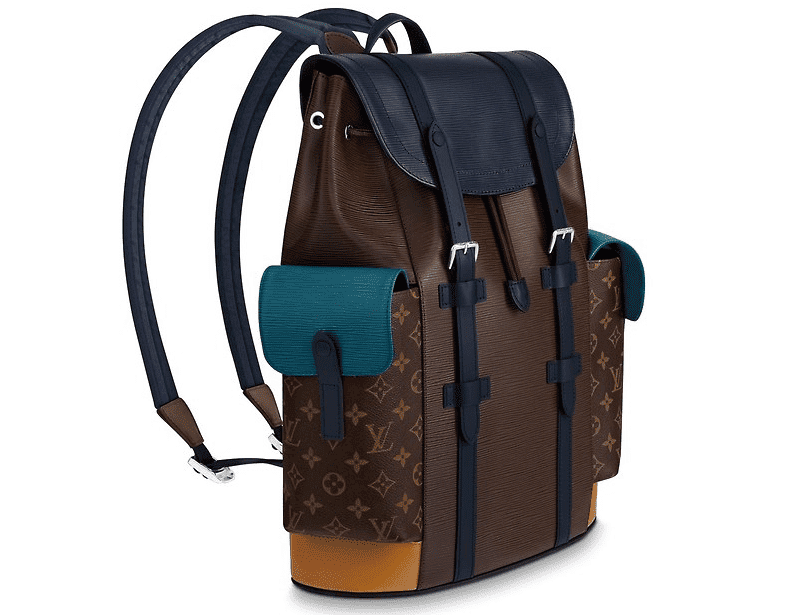 LV/路易威登18年新款Epi配色牛皮Christopher双肩背包 M51458