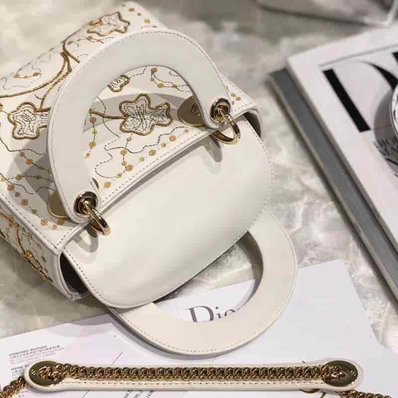 Dior/迪奥 Mini Lady 限量版• 金丝四叶草包包