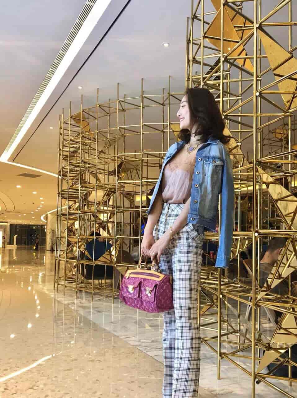 LV中古款丹宁(牛仔布)手提包