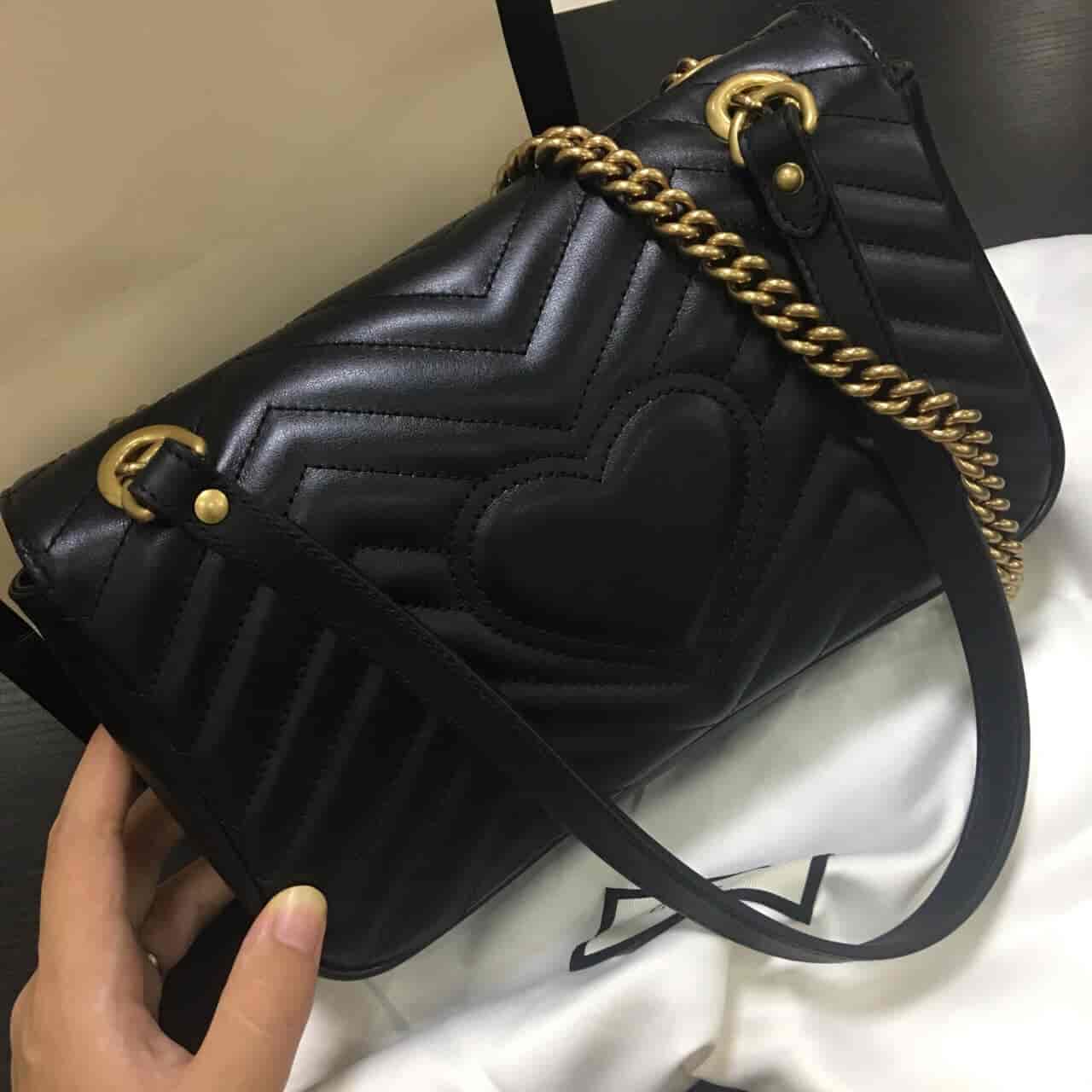 GUCCI MARMONT 黑色26cm中号