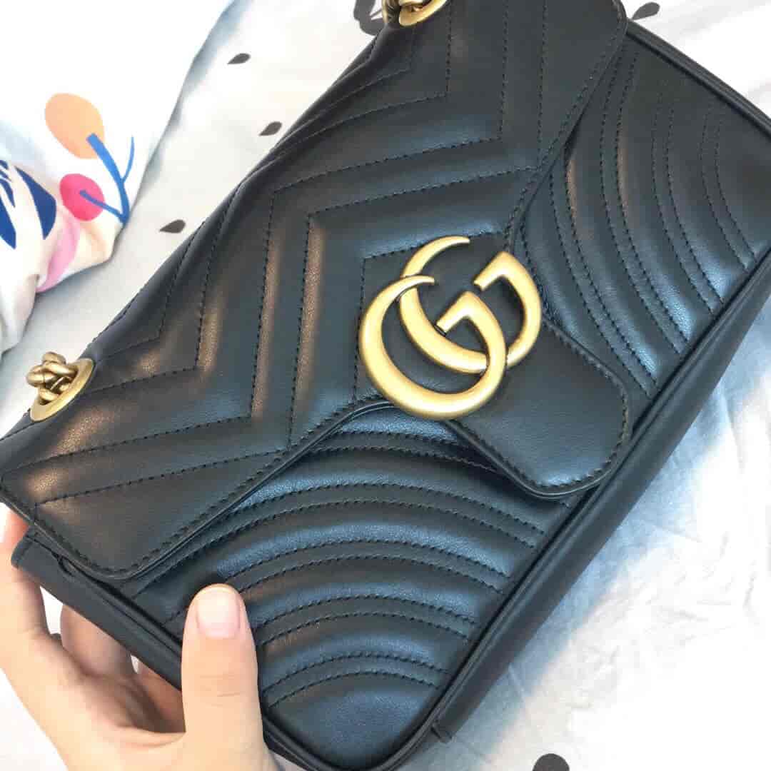 GUCCI MARMONT 黑色26cm中号