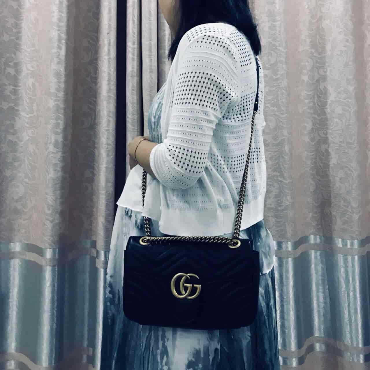 GUCCI MARMONT 黑色26cm中号