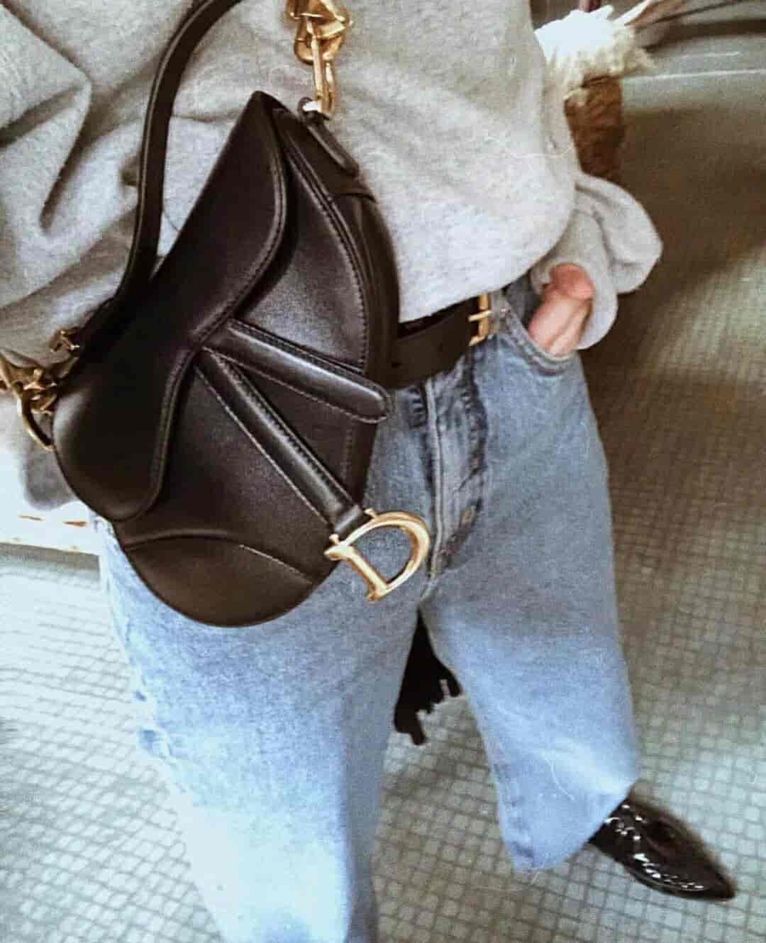 Dior/迪奥 SADDLE小牛皮手提马鞍包 M0446