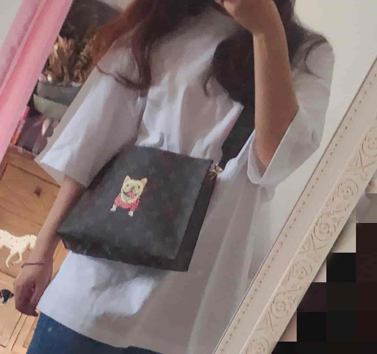 ?LV 洗漱包手包DIY手绘+不打孔加肩带