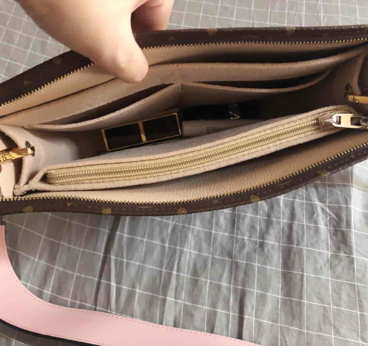 ?LV 洗漱包手包DIY手绘+不打孔加肩带