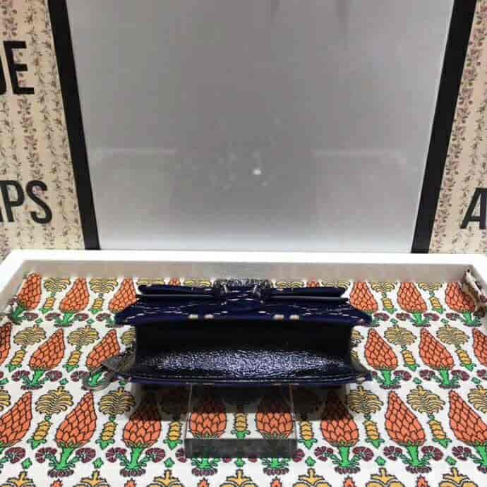 Gucci/古奇 Dionysus系列GG天鹅绒超迷你链条包 476432