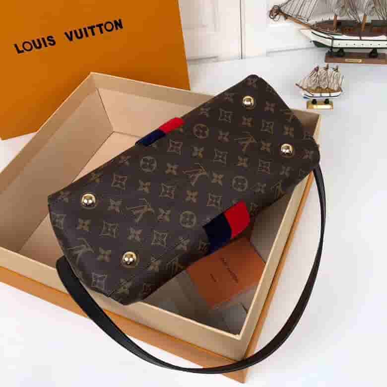 LV Georges中号手袋 双色条纹单肩斜挎手提包 M43778