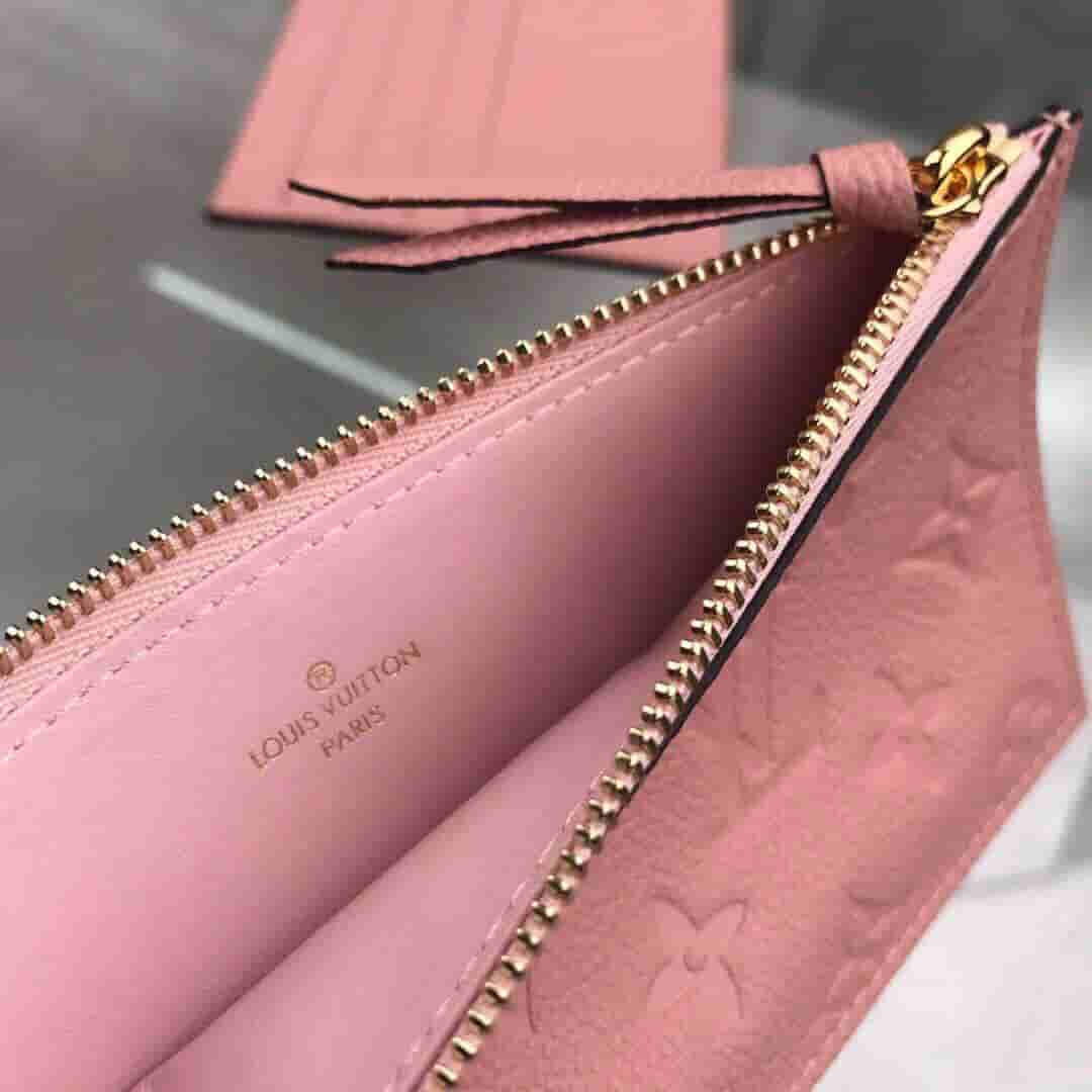 LV M67856 樱花粉FELICIE信封包三件套链条钱夹包