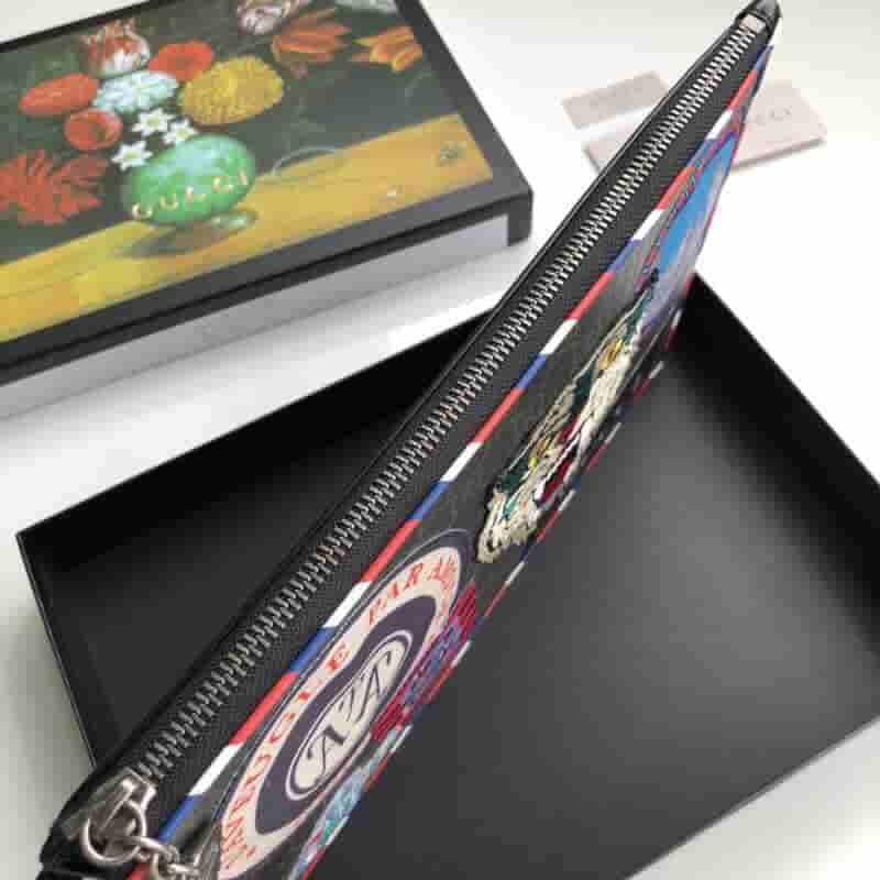 Gucci Night Courrier系列高级人造帆布手拿包 496346